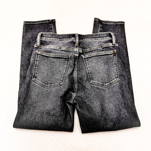 Madewell Stovepipe Straight Leg Dark Wash Denim Jeans Flexible Zip Fly Size 27 - Picture 6 of 11